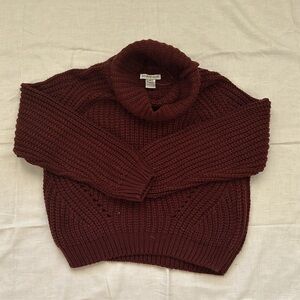Woven Heart women’s burgundy turtleneck sweater